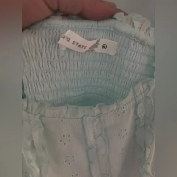 ALTARD STATE Mint Green Tiered Ruffle mini Dress - Picture 3 of 4